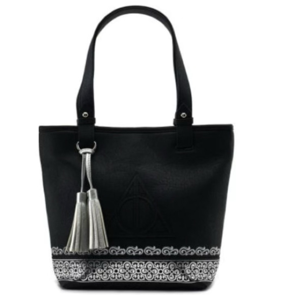 NWT Harry Potter X Loungefly Deathly Hallows Faux Leather Tote